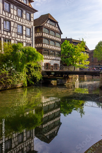 Historic quarter called little France (La Petite France) in Strasbourg, France