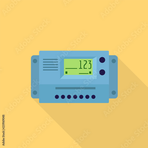 Home electric meter icon. Flat illustration of home electric meter vector icon for web design