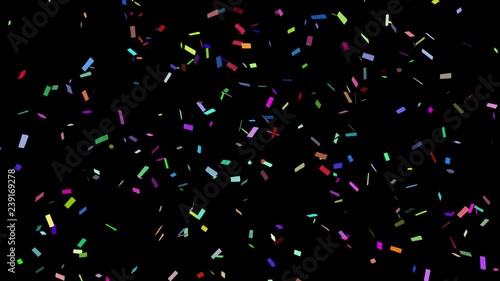 Сolored confetti  with alpha mask to create a fabulous and magical atmosphere. looped