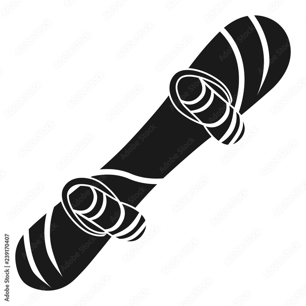 Snowboard icon. Simple illustration of snowboard vector icon for web design isolated on white background Snowboard icon. Simple illustration of snowboard vector icon for web design isolated on white background