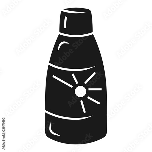 Sun cream bottle icon. Simple illustration of sun cream bottle vector icon for web design isolated on white background