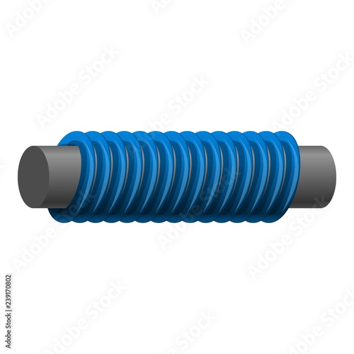 Blue magnetic spring icon. Cartoon of blue magnetic spring vector icon for web design isolated on white background
