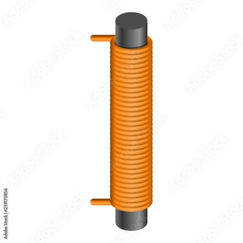 Magnet spring coil icon. Cartoon of magnet spring coil vector icon for web design isolated on white background