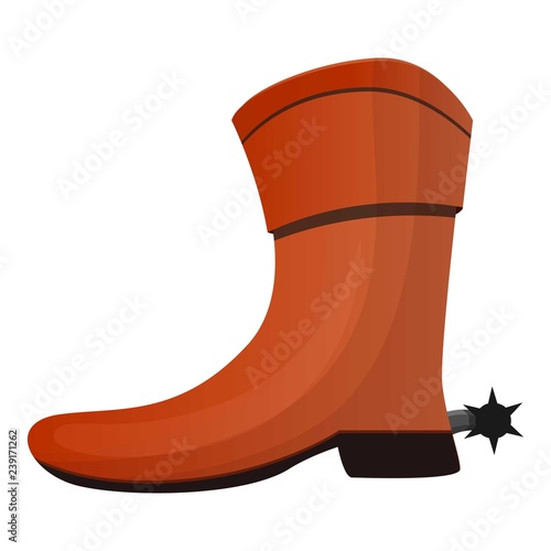 Cowboy boot icon. Cartoon of cowboy boot vector icon for web design isolated on white background