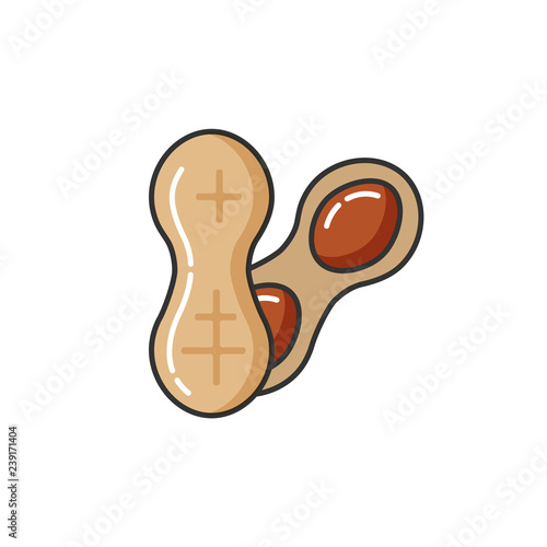 Allergen Caused by Food, Raw Beans Isolated Icon