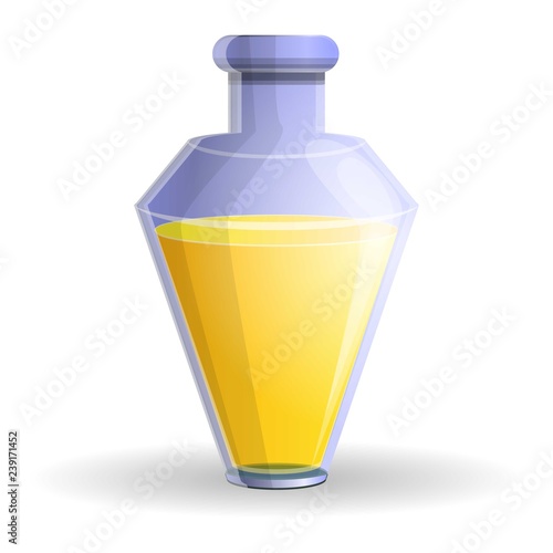 Yellow potion icon. Cartoon of yellow potion vector icon for web design isolated on white background