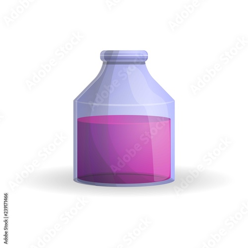 Pink potion icon. Cartoon of pink potion vector icon for web design isolated on white background