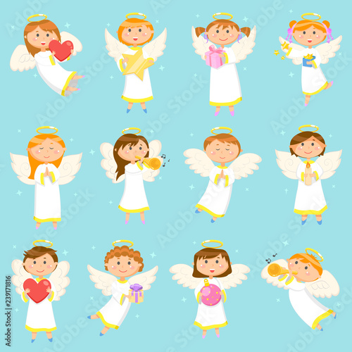 Angel Children, Boys and Girls Winter Holiday