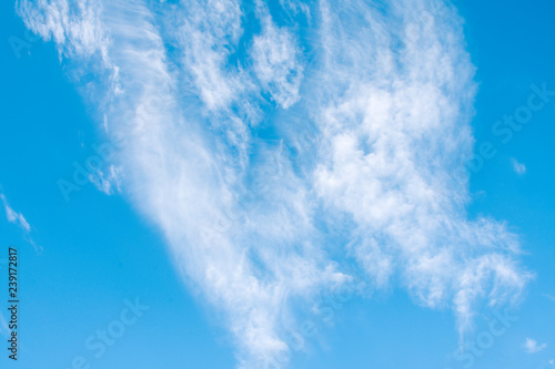 Bright sky and white cloud for create your context, Mass of clouds with copy space background, White clouds with blue sky in summer Thailand, Landscape nature background