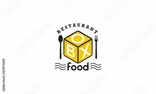 box food logo design template