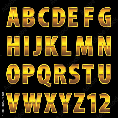 gold yellow font