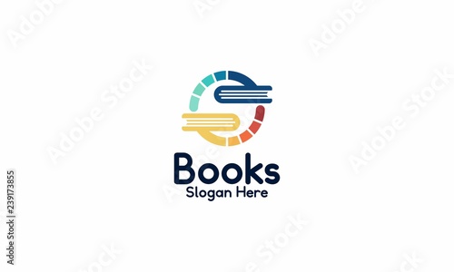 book swap logo design template vector illustration