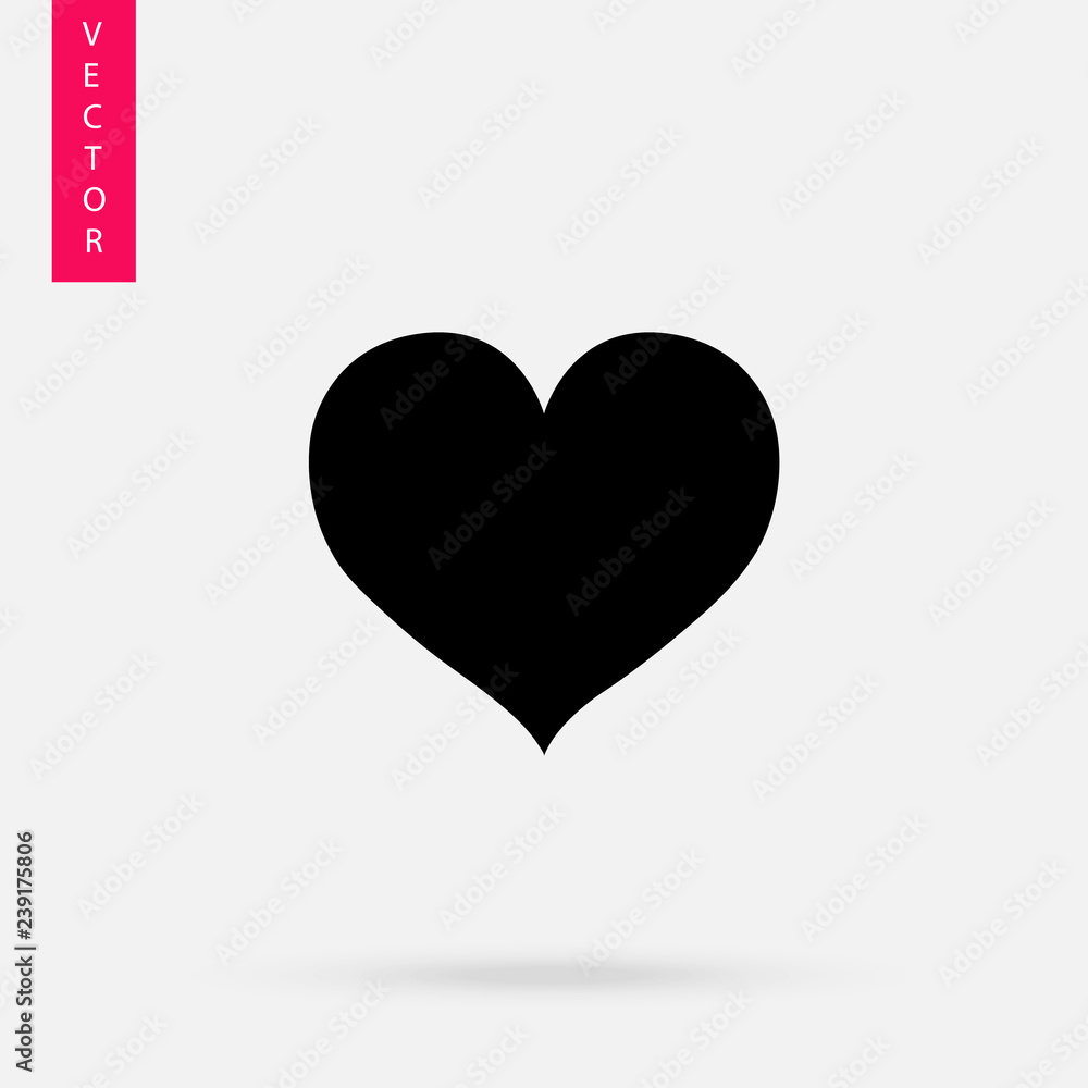 Obraz premium Heart icon, logo on white background