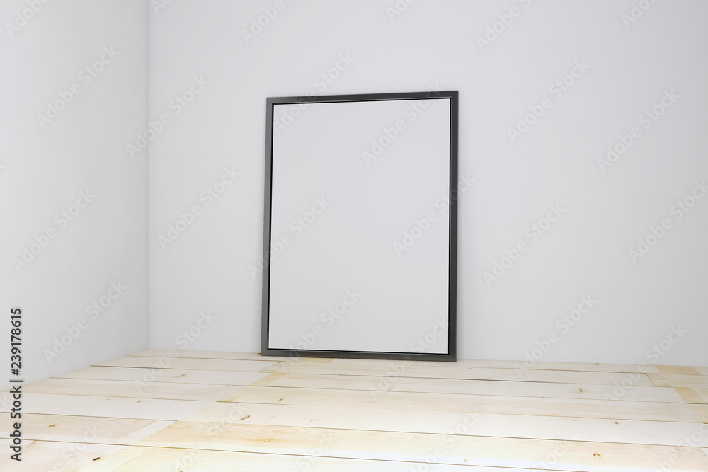 Closeup empty white poster Closeup empty white poster