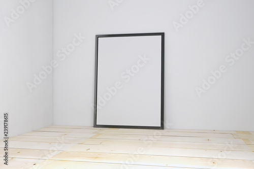 Fototapeta Naklejka Na Ścianę i Meble -  Closeup empty white poster