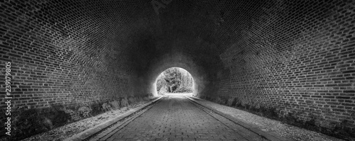 tunnel black and white
