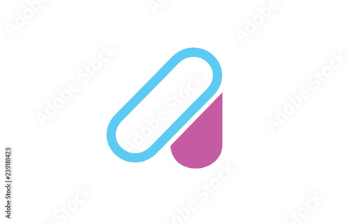 alphabet letter A logo company icon design