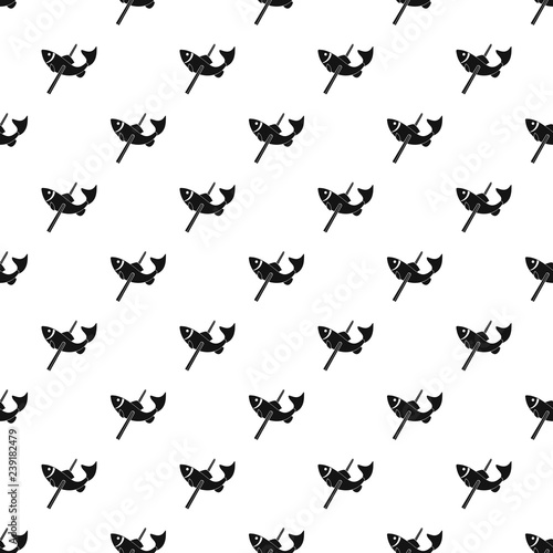Fishing pattern vector seamless repeating for any web design