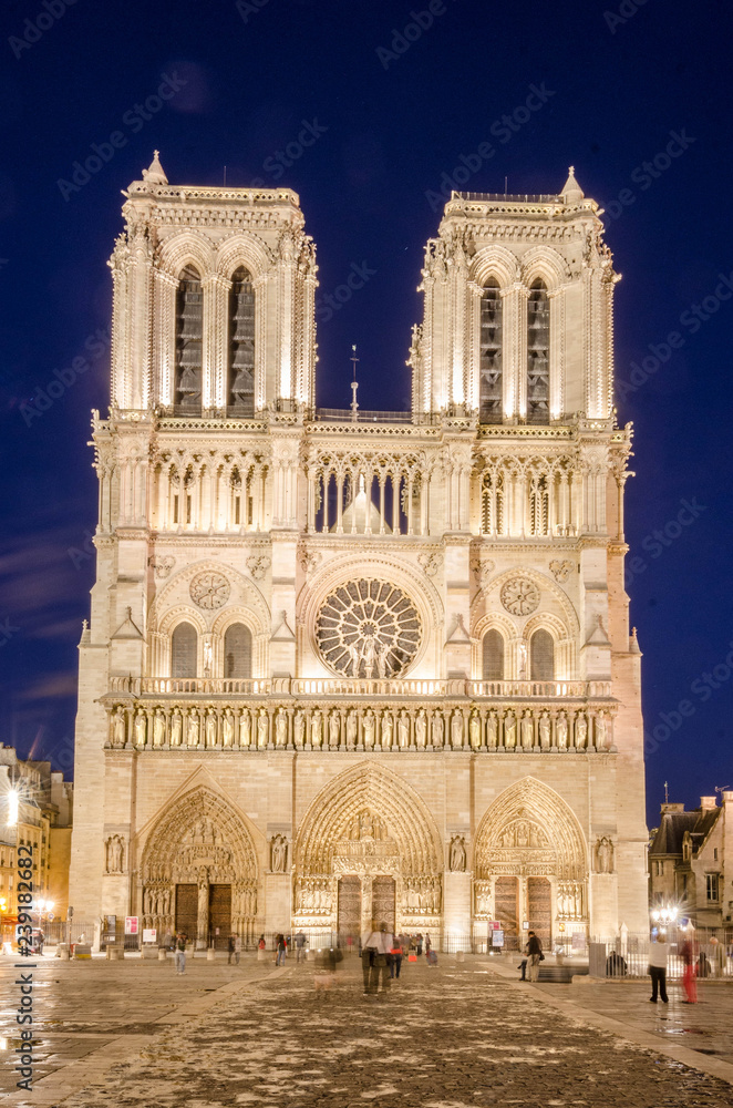 Fototapeta premium Paris Notre-Dame bei Nacht