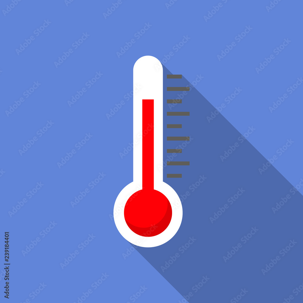 Thermometer icon. Flat illustration of thermometer vector icon for web design Thermometer icon. Flat illustration of thermometer vector icon for web design