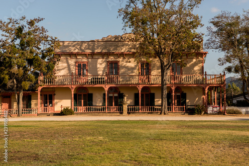 Plaza Square and Plaza Hall in San Juan Bautista, California, USA.