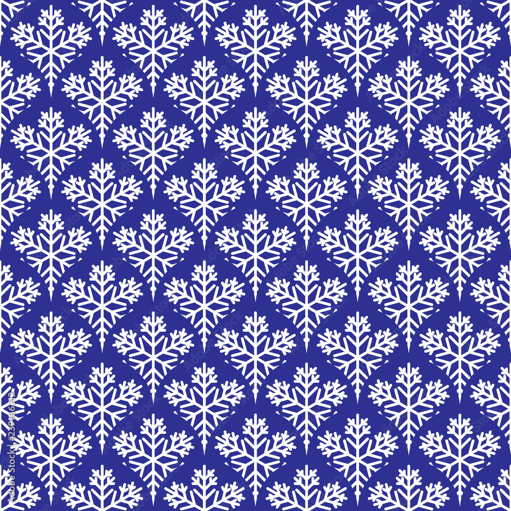 Winter snowflakes seamless pattern Winter snowflakes seamless pattern