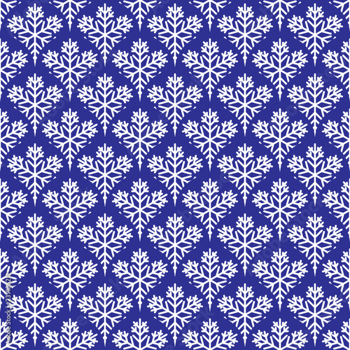 Winter snowflakes seamless pattern