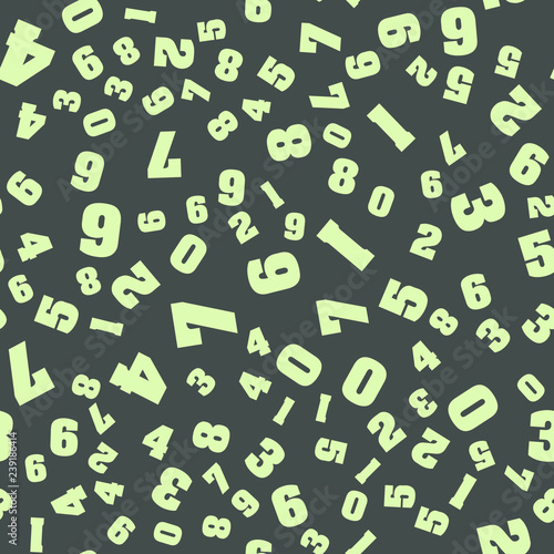 Numbers, education, school concept. Seamless vector EPS 10 pattern. Flat style