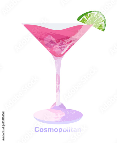Alcoholic drinks,cocktails.Summer holiday and beach party concept.alcoholic cocktails isolated fruit cold drinks tropical freshness collection alcohol.Template for cocktail drinks.Cosmopolitan