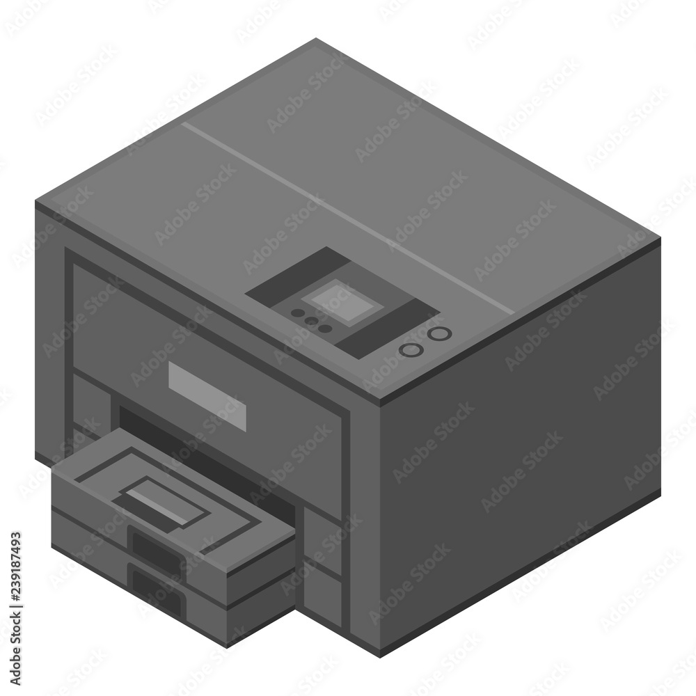 Xerox printer icon. Isometric of xerox printer vector icon for web design isolated on white background Xerox printer icon. Isometric of xerox printer vector icon for web design isolated on white background