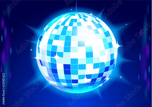 mirror disco ball vector illustration. Disco party background. Music dance vector design for advertise. Disco ball flyer or poster design promo. Disco ball background