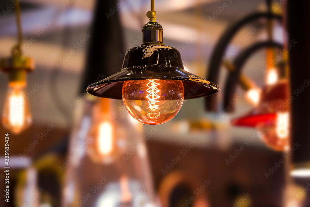 Decorative Edison light bulb in Retro design ceiling cone lamp