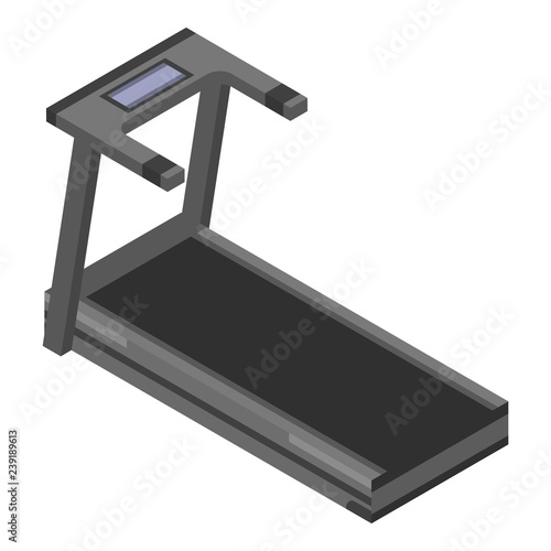 Treadmill machine icon. Isometric of treadmill machine vector icon for web design isolated on white background