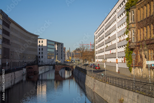 Houses along the river Spree in Berlin. Tourist city center, attractions. Fragments. Close-up. Berlin. The capital of the European city. Germany.