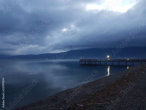 Wallpaper Mural Lake Okhrid landscape in Macedonia Torontodigital.ca