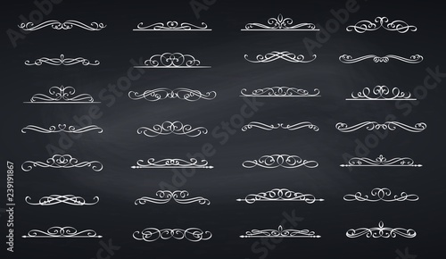 Calligraphic swirls dividers