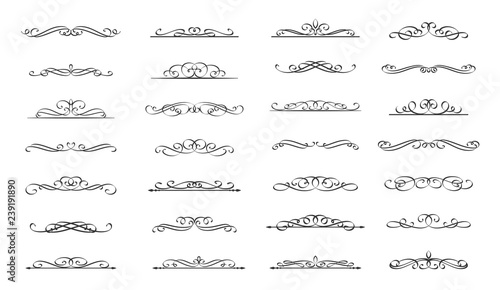 Calligraphic swirls dividers