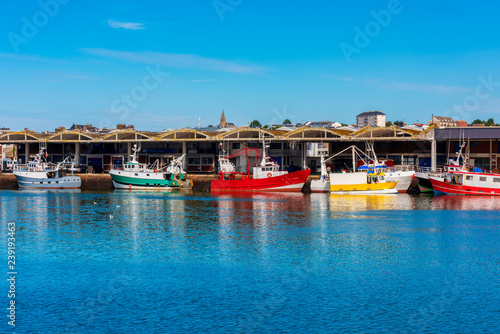 Fishing Boats in Harbor of Dieppe Normandy France