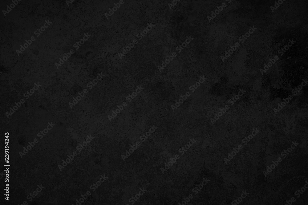 Close-up of a weathered and aged dark gray, almost black, concrete wall, texture background.