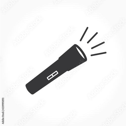 Vector icon flashlight. Flashlight logo. 