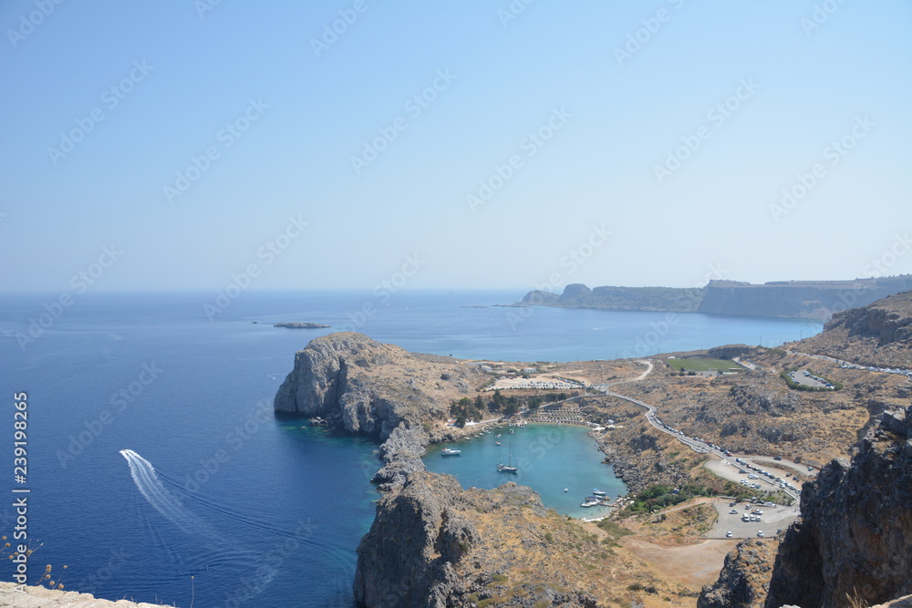 Obraz premium Agios Pavlos Beach, Lindos, Greece