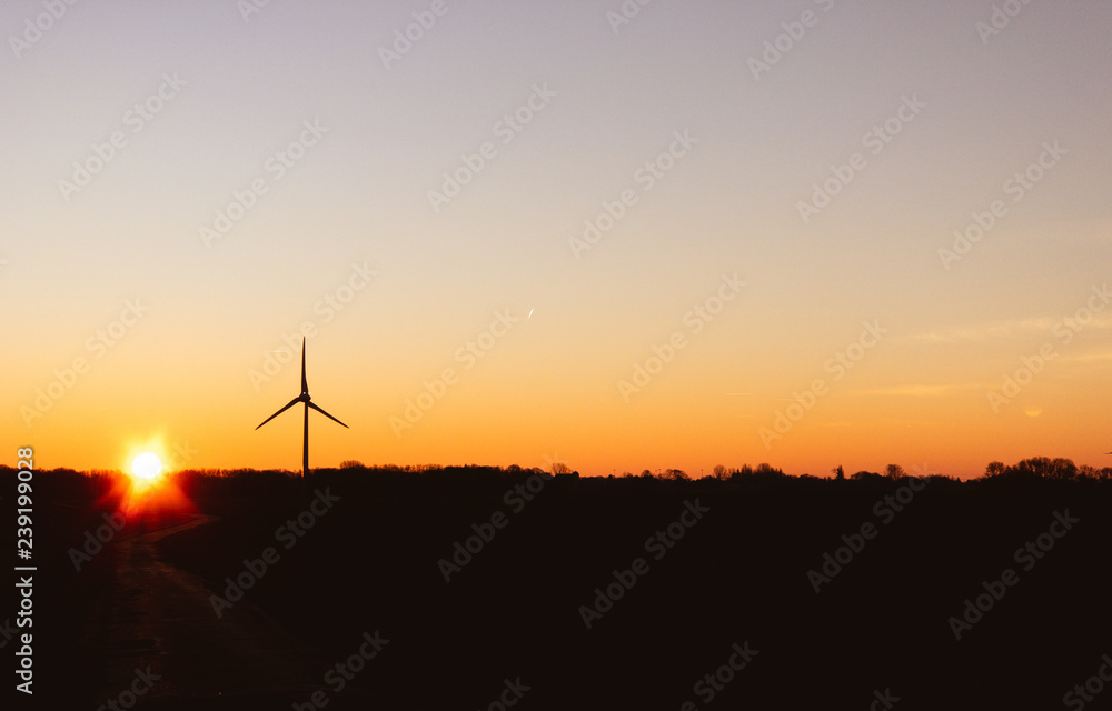 Eoliennes au lever du jour Eoliennes au lever du jour