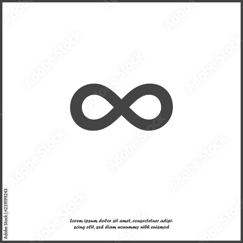  Vector image sign infinity. Vector illustration infinity icon on white isolated background. Layers grouped for easy editing illustration. For your design.