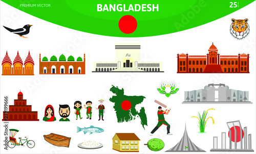 Bangladesh culture vector premium Element .