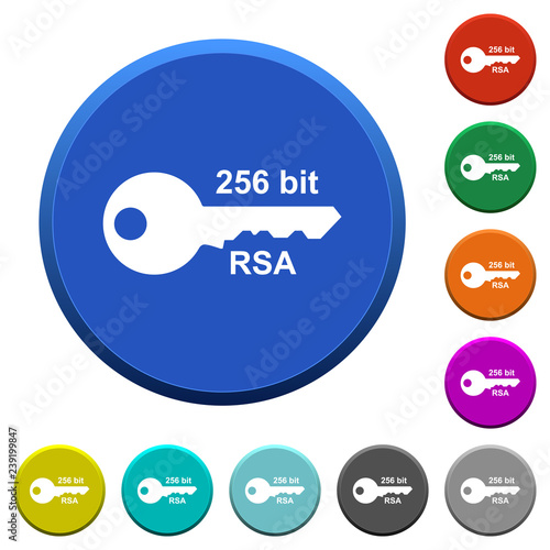 256 bit rsa encryption beveled buttons