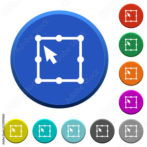 Free transform object beveled buttons