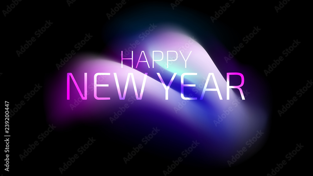 Happy New Year Trendy Colorful Fluid Background. 2019 Greeting Card, Banner, Wallpaper, Invitational. Vector EPS 10 Happy New Year Trendy Colorful Fluid Background. 2019 Greeting Card, Banner, Wallpaper, Invitational. Vector EPS 10