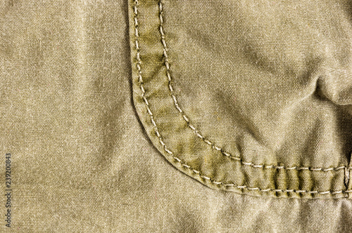 clothing items washed cotton fabric texture with seams