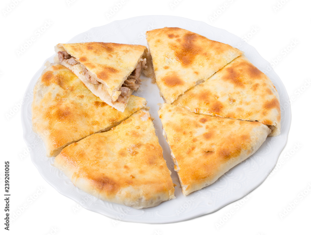 Delicious pie stuffed with lamb meat. Delicious pie stuffed with lamb meat.