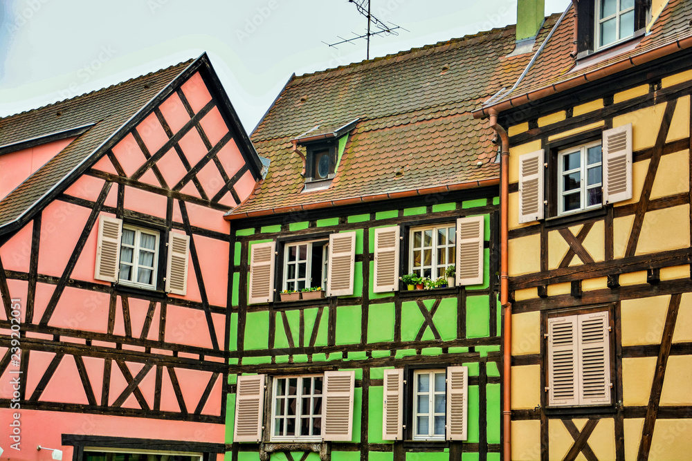 Fototapeta premium Gingerbread houses in France